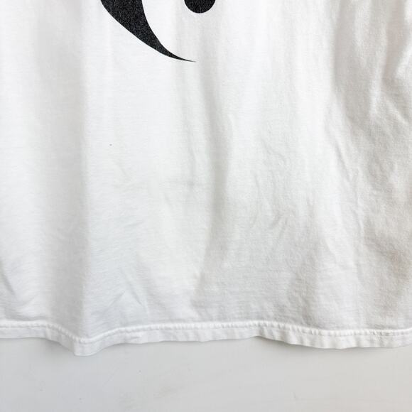 Stussy Yin Yang White Tee Shirt Mens FLAWS - L - Picture 8 of 10